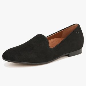 Vionic Willa Slip On Flat Black Suede Sz 7 Excellent Condition